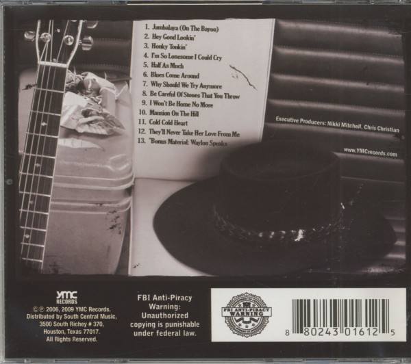 Waylon Sings Hank Williams (CD)