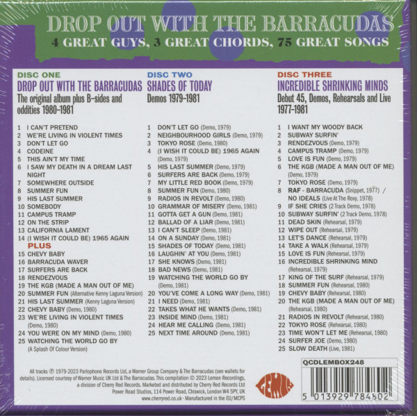 3. Bild von BARRACUDAS: Drop Out With The Barracudas (3-CD Deluxe Edition)