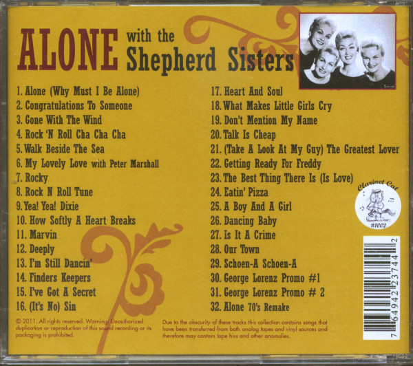 Alone With The Shepherd Sisters (CD)
