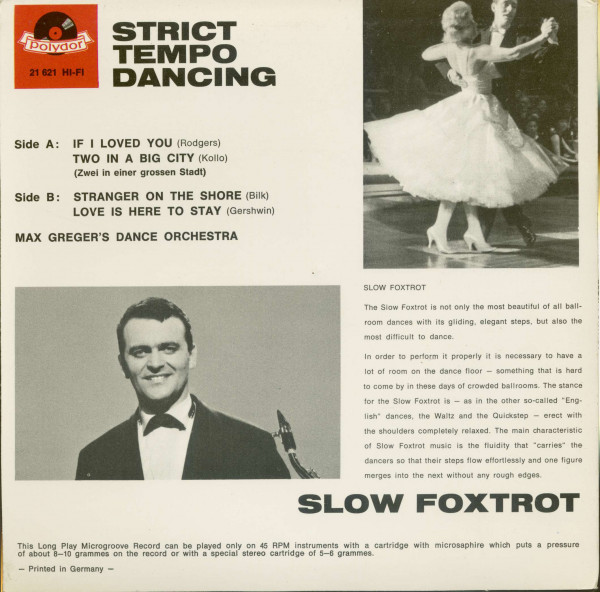 Strict Tempo Dancing- Slow Foxtrot (7inch, 45rpm, EP, PS)