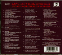 Vorschau: Lang ist's her, letzte Folge (CD) Vorschau: Lang ist's her, letzte Folge (CD)