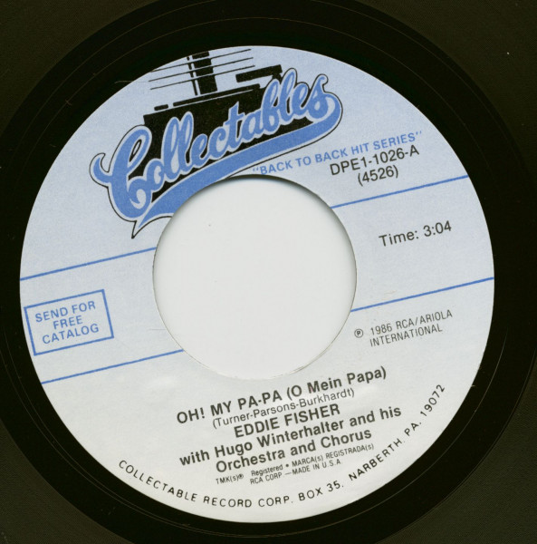 Oh! My Pa-Pa (O Mein Papa) - Anytime (7inch, 45rpm)