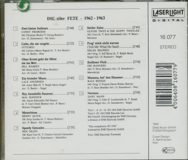 3. Bild von Various: Die 60er Fete 1962-63 (CD)