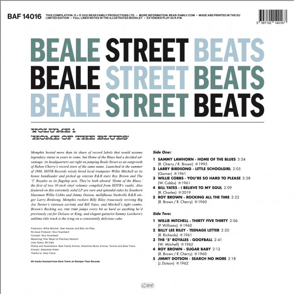 Beale Street Beats, Vol. 1 - Home Of The Blues (LP, 10inch, 45rpm)