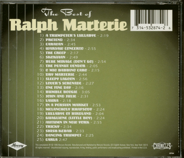 3. Bild von Ralph Marterie: The Best Of Ralph Marterie - The Mercury Years (CD)