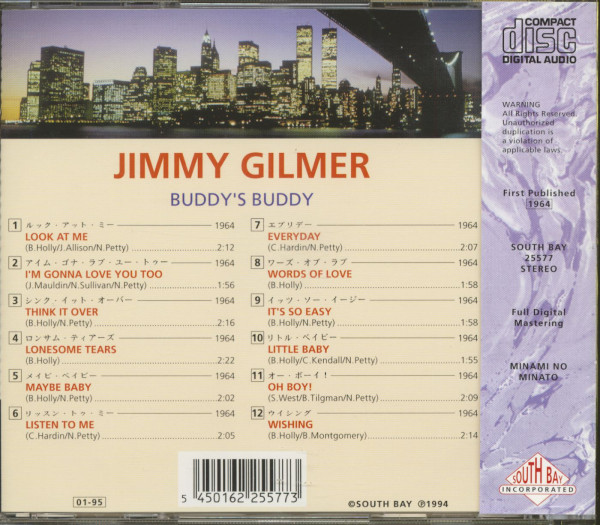 Buddy's Buddy - Buddy Holly Songs By Jimmy Gilmer (CD)