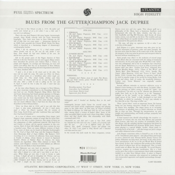 Blues From The Gutter (LP, 180g colored Vinyl, Ltd.)