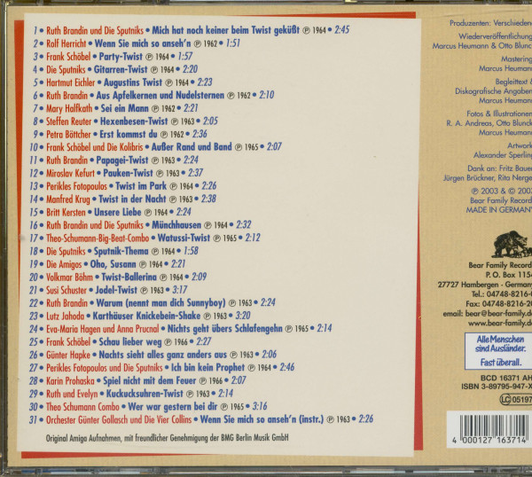 3. Bild von Various - Hits und Raritäten auf deutsch: Twist in der DDR (CD)