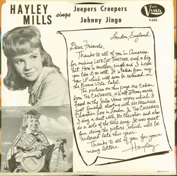 Jeepers Creepers - Johnny Jingo (7inch Single, 45rpm, PS, BC, 1962 Original)