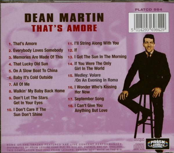 3. Bild von Dean Martin: That's Amore (CD)