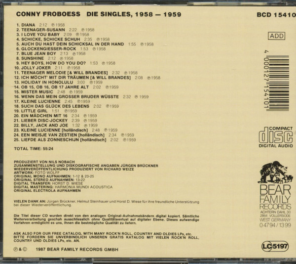 4. Bild von Conny Froboess: Vol.1, Die Singles 1958-59