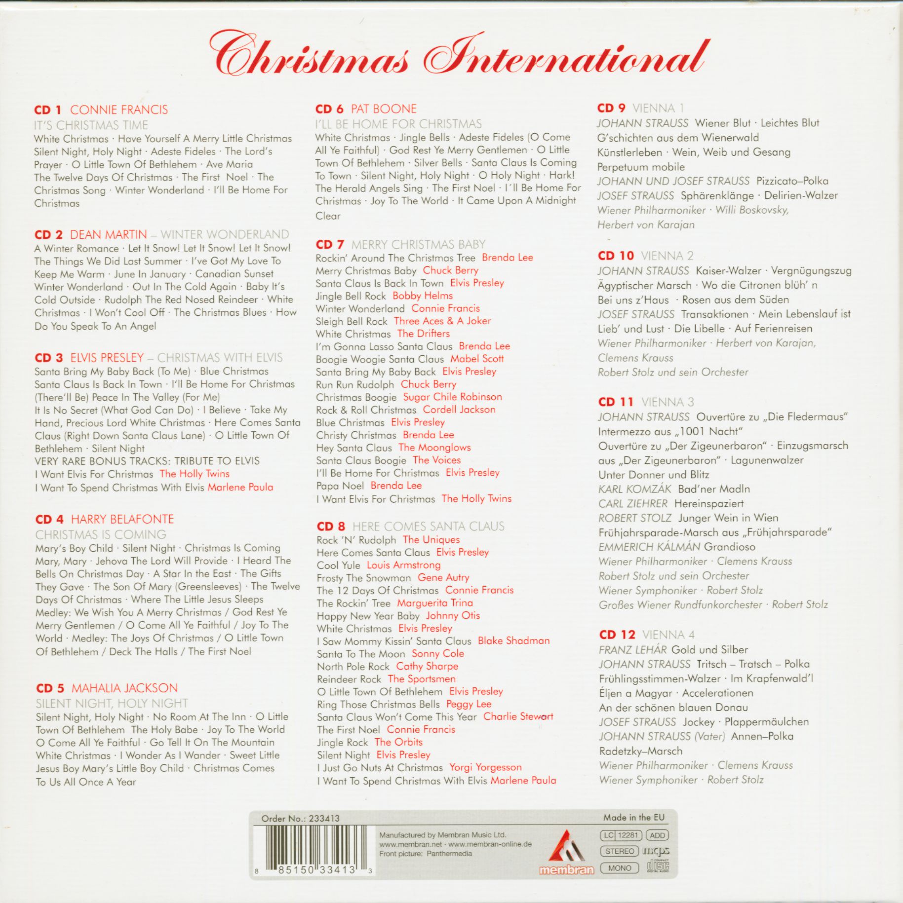 Various Christmas International 12 Cd Box