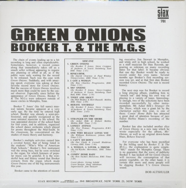 Green Onions (LP, 180g colored Vinyl Deluxe Edition)