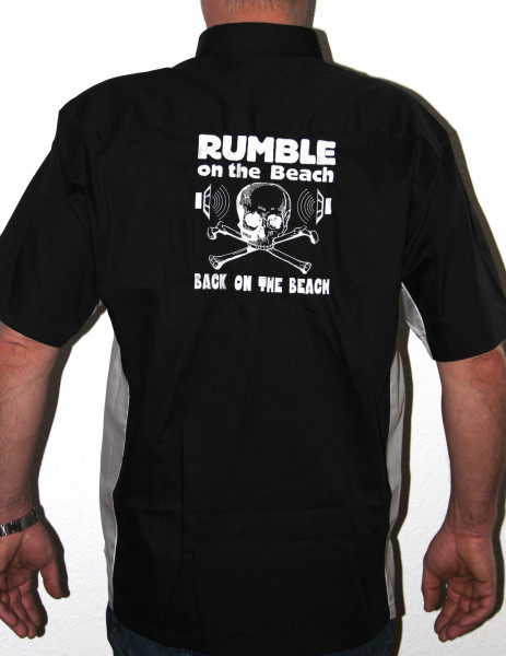 Rumble Worker Shirt, black, white print, size L Rumble Worker Shirt, black, white print, size L