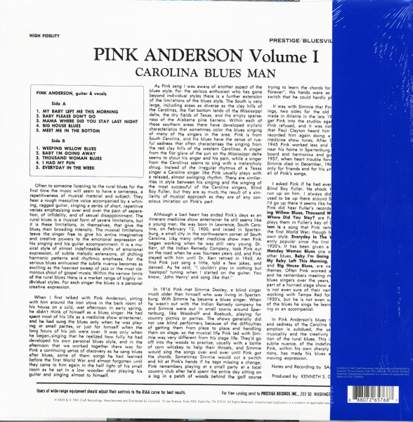 Carolina Blues Man (LP, 180g Vinyl)