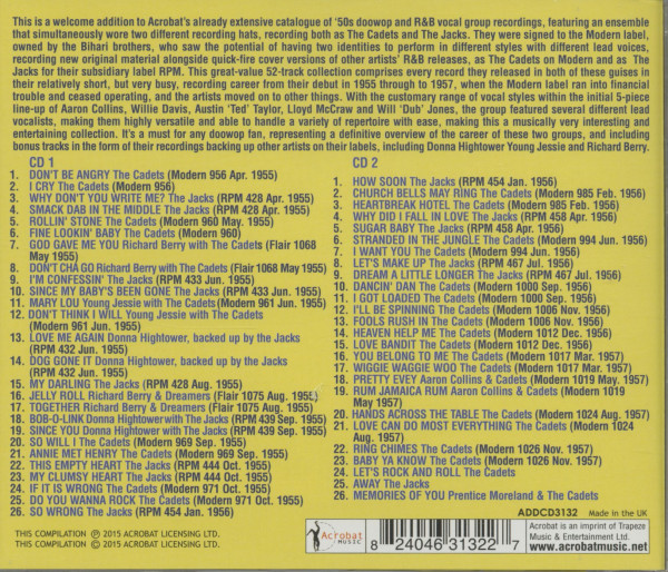 The Cadets & The Jacks - The Complete Releases 1955-57 (2-CD)
