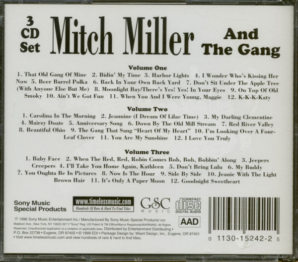 3. Bild von Mitch Miller And The Gang: 36 Sing Along Favorites (3-CD)