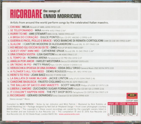 Ricordare - The Songs Of Ennio Morricone (CD)