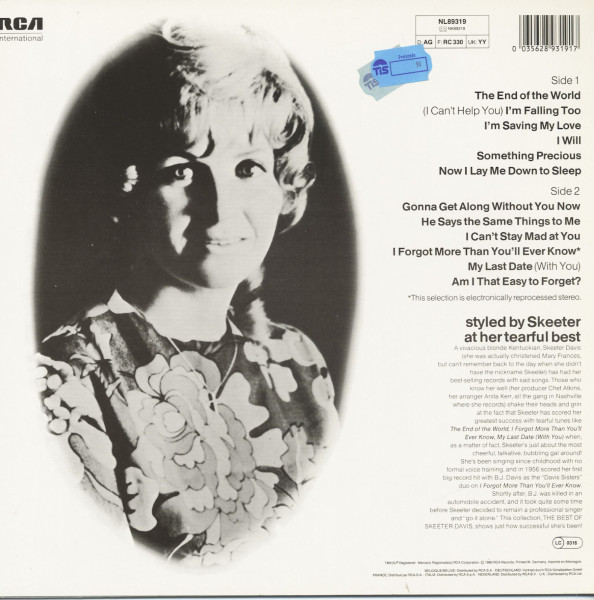 The Best Of Skeeter Davis (LP)