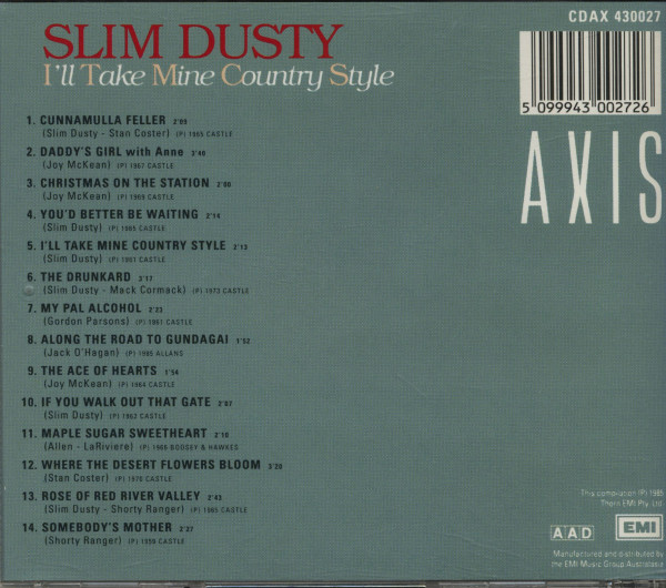 I'll Take Mine Country Style (CD)