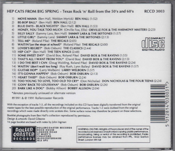 Hep Cats From Big Spring (CD)