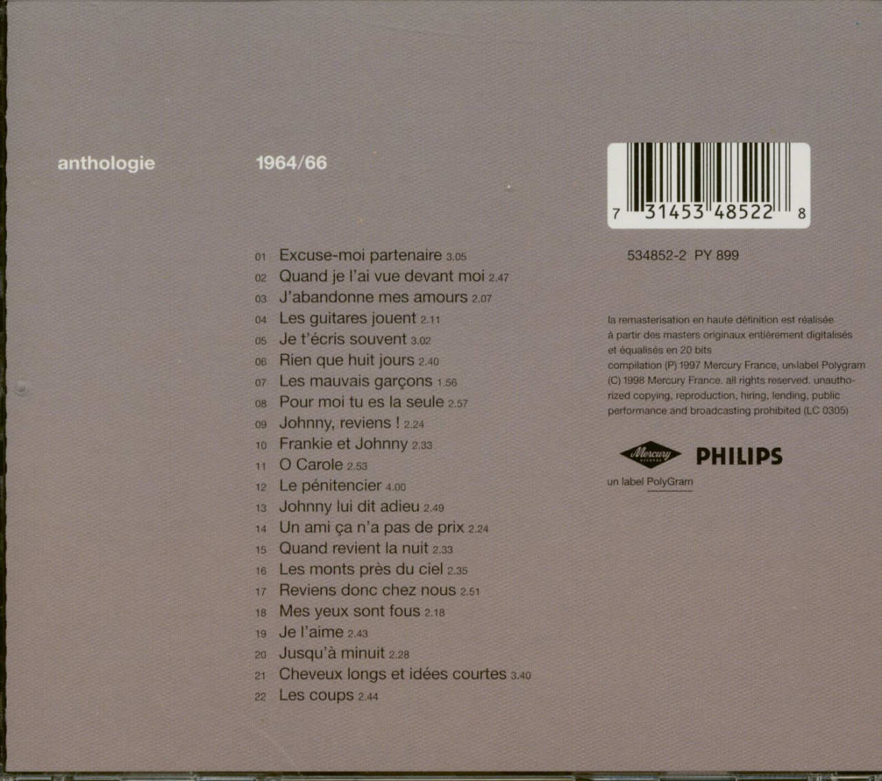 Hallyday, Johnny - Anthologie 1964-1966 (CD)