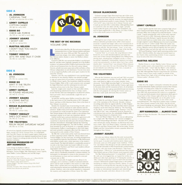 Carnival Time - Best Of Ric Records Vol.1 (LP)