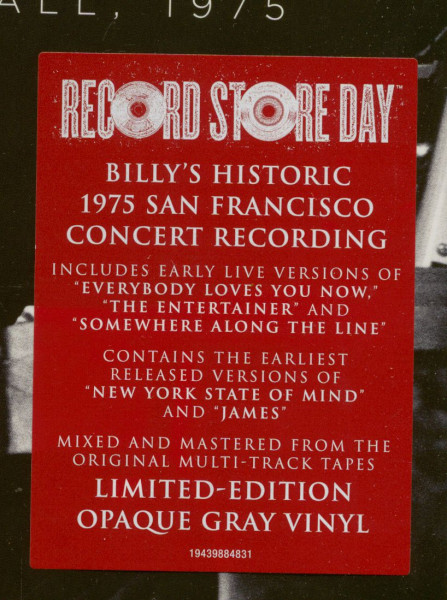Live At The Great American Music Hall, 1975 (2-LP, Opaque Gray Vinyl, Limited Edition)