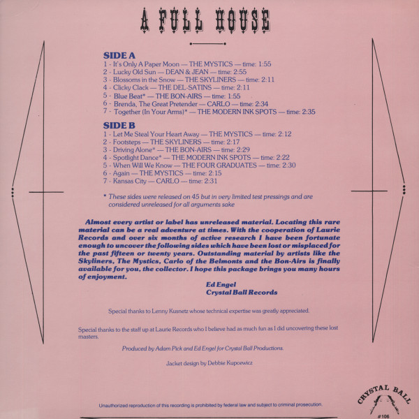 A Full House From Laurie Records (LP)