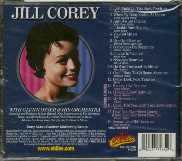 3. Bild von Jill Corey: Sometimes I'm Happy - Sometimes I'm Blue (CD)