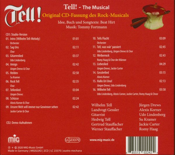 3. Bild von Various Artists: Tell! Original CD Fassung ds Rock Musicals (2-CD)