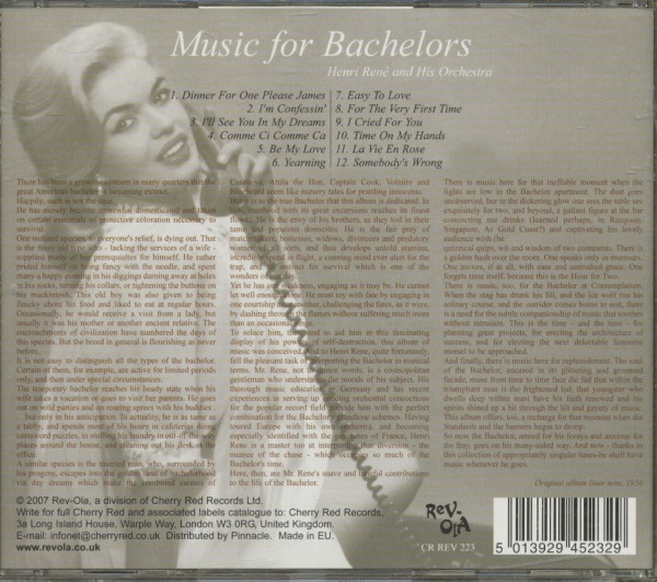 3. Bild von Henri Rene: Music For Bachelors (CD)