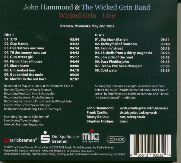 Wicked Grin-Live (2-CD)
