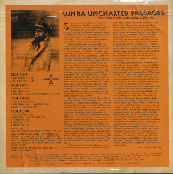 Uncharted Passages - New York Piano Soliloquies 1977-79 (2-LP, colored Vinyl))