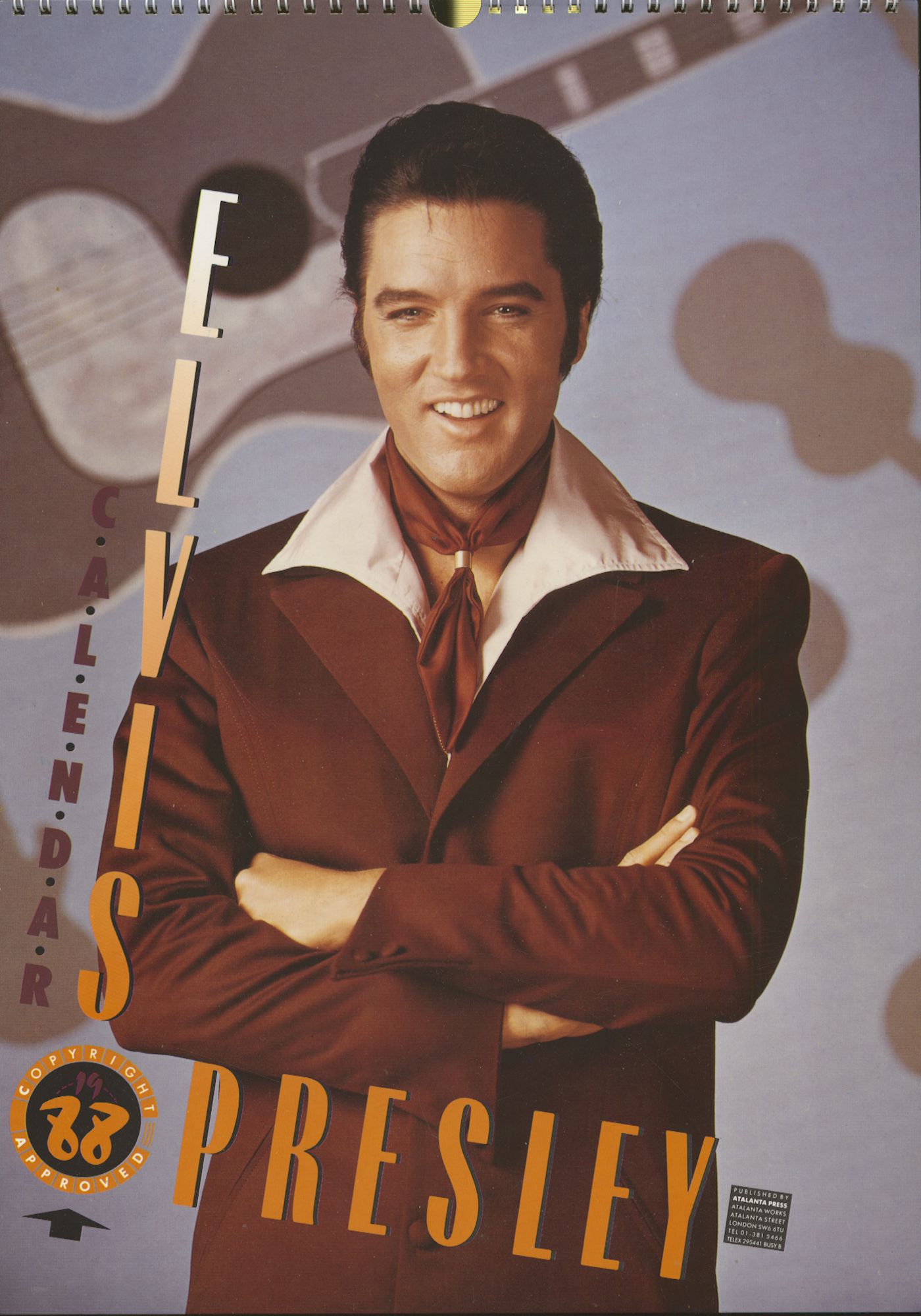 Elvis Presley Calendar Elvis Presley 1988 Atalanta Calendar Bear