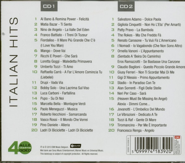 4. Bild von Various: Alle 40 Goed - Italian Hits (2-CD)