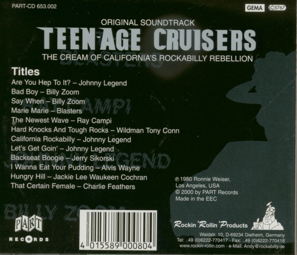 Teen-Age Cruisers (CD)