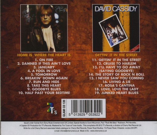 3. Bild von David Cassidy: Home Is Where The Heart Is - Gettin' It In The Street (CD)