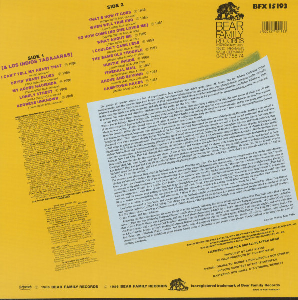 Don Gibson And Los Indios Tabajaras (Vinyl)