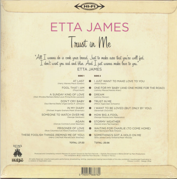 Trust in Me (LP, 180g colored Vinyl + CD, Ltd.)