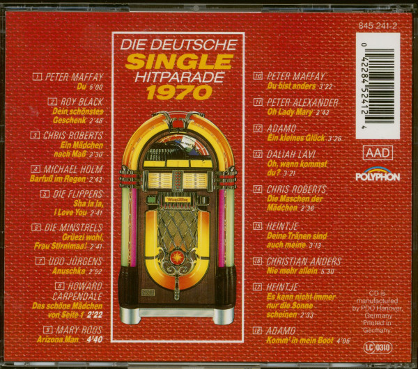 3. Bild von Various: Die Deutsche Single Hitparade 1970 (CD)