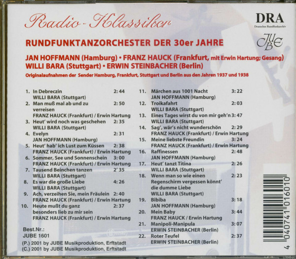 Radio Klassiker - Rundfunktanzorchester der 30er Jahre (CD)