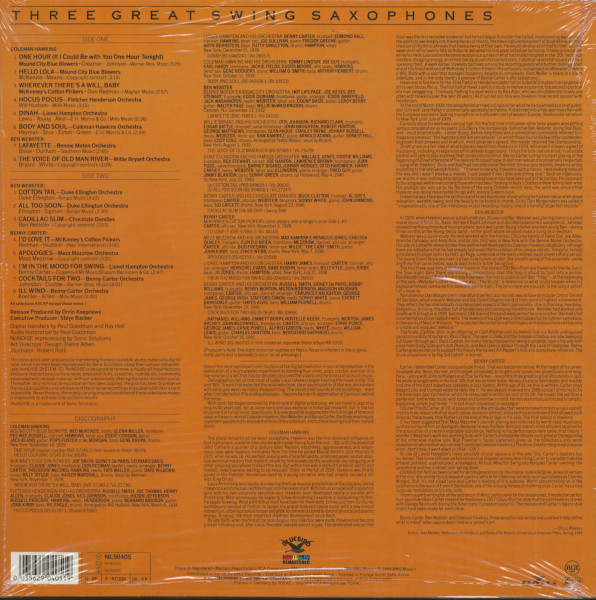 Three Great Swing Saxophones (LP)