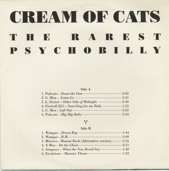 Cream Of The Cats, The Rarest Psychobilly Vol.1 (LP)