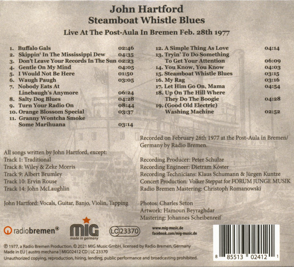 Steamboat Whistle Blues - Live In Bremen 1977 (CD)