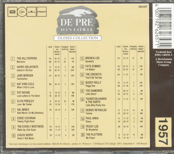 De Pre Historie 1957 - Oldies Collection (CD)