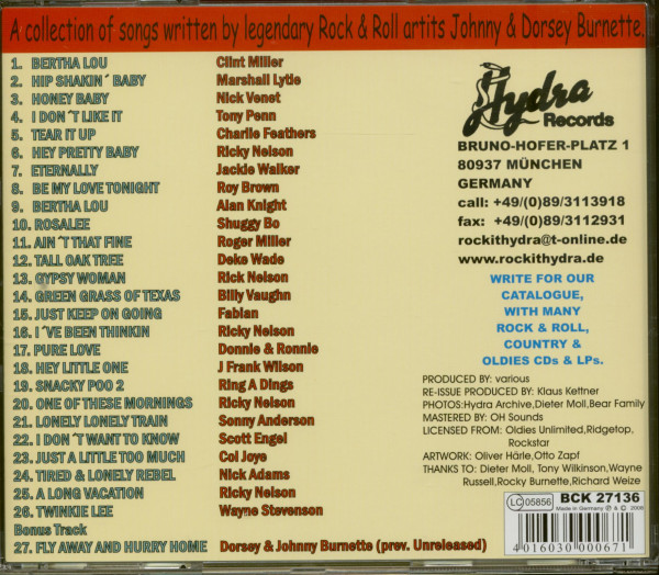 Johnny & Dorsey Burnette - Like What We Wrote Vol.2 (CD)