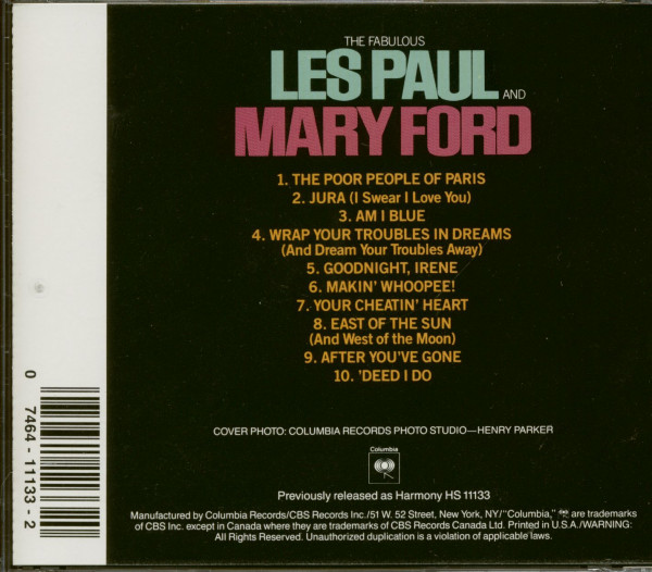 The Fabulous Les Paul And Mary Ford (CD)