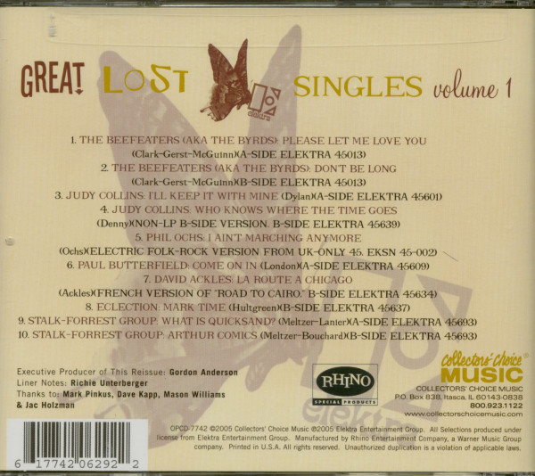 Great Lost Elektra Singles Vol.1 (CD)