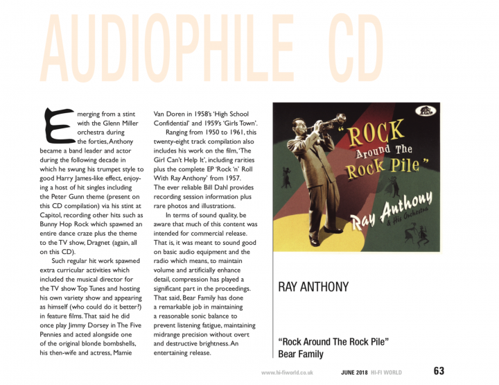 Presse-Archiv-Ray-Anthony-His-Orchestra-Rock-Around-The-Rock-Pile-Hi-Fi-World